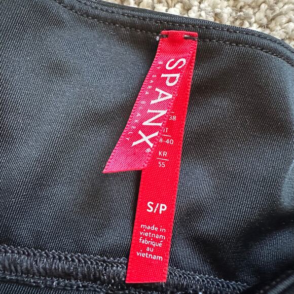 SPANX black faux leather leggings size S - Picture 6 of 11
